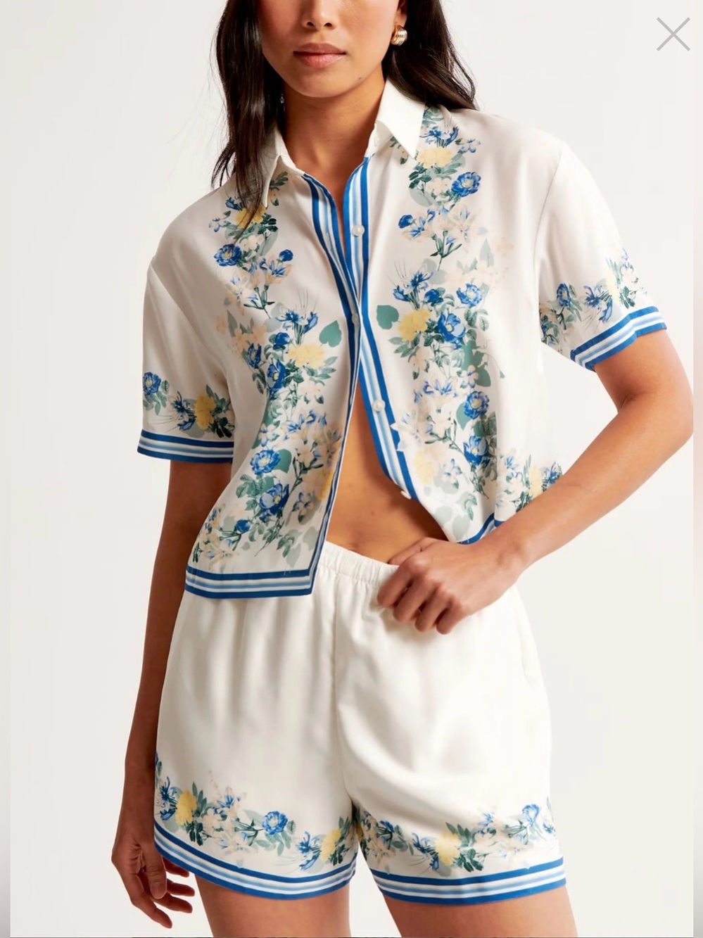 Abercrombie & Fitch Floral High-Rise Pull-On Shorts - Picture 5 of 9